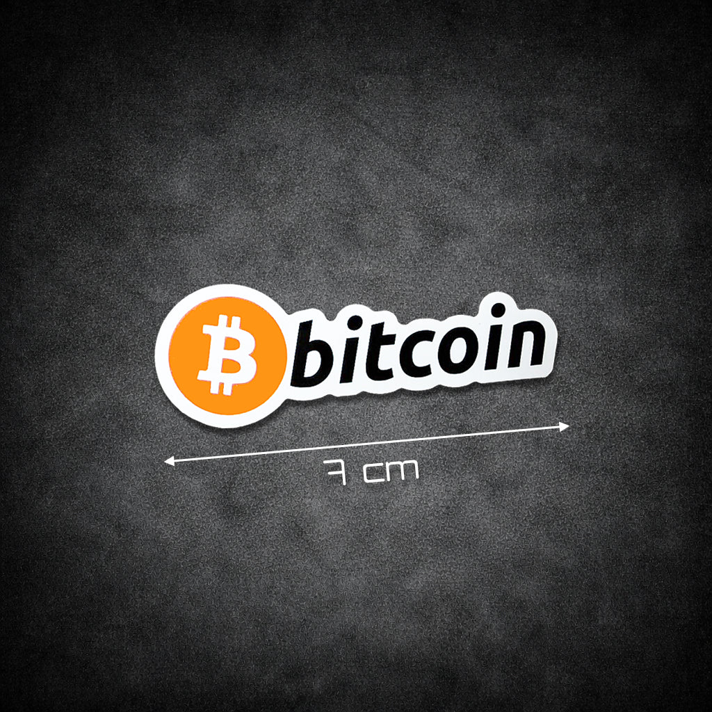 Bitcoin Schriftzug Sticker