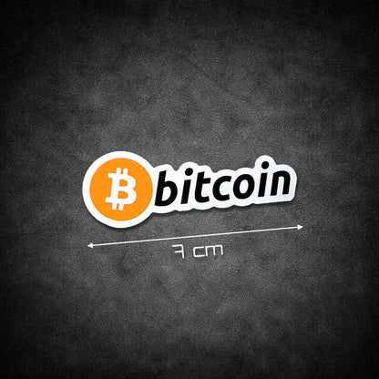 Bitcoin Schriftzug Sticker