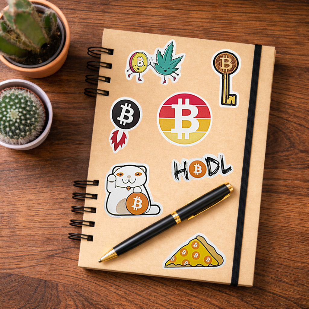 Bitcoin Aufkleber-Set (50 Stück) – Verschiedene Motive