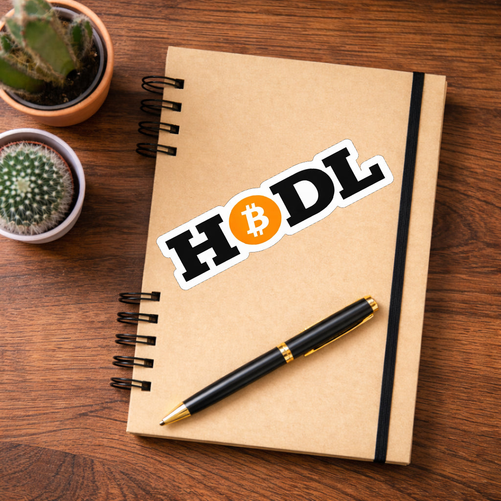 Notizblock mit HODL Sticker