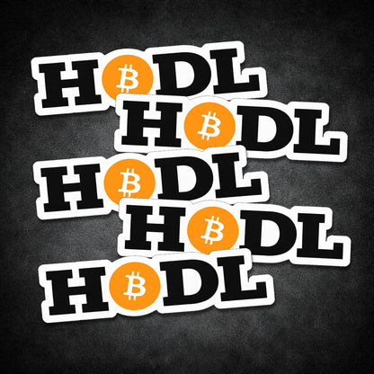 HODL Aufkleber 5er Set
