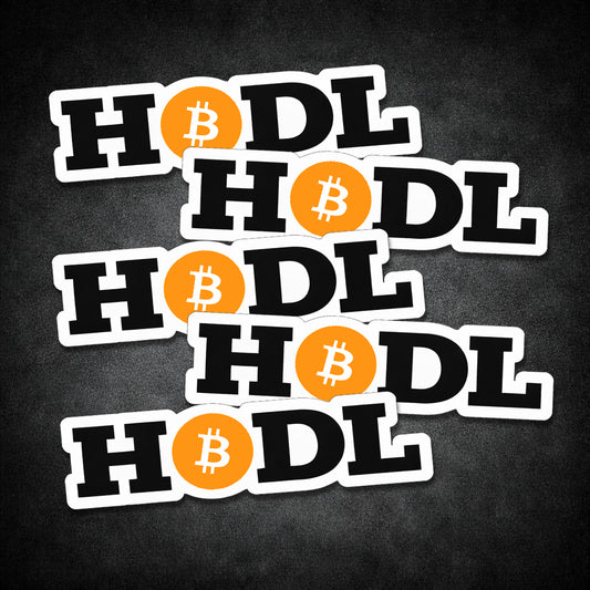 HODL Aufkleber 5er Set