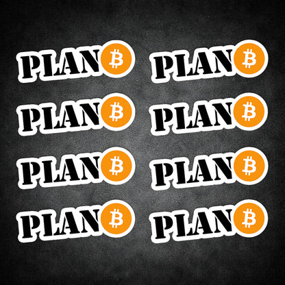 Bitcoin Aufkleber – PLAN B | 8er-Set