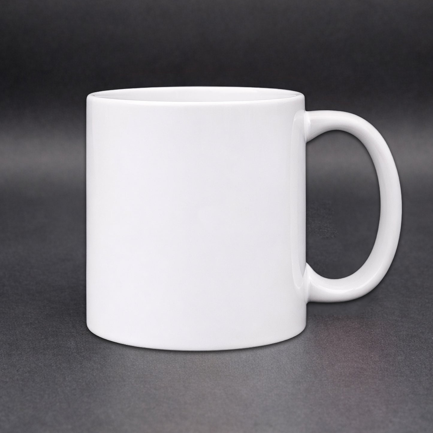Weiße Kaffeetasse ohne Motiv – Rückseite - 325 ml
